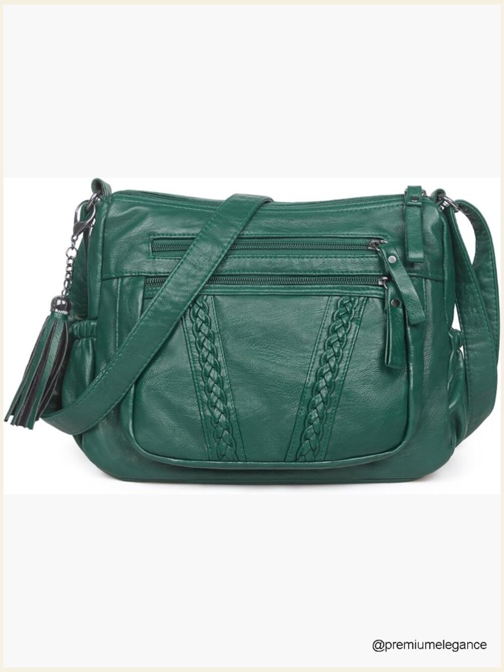 Crossbody Bag with Tassel Soft PU Leather Purse Shoulder Bag
